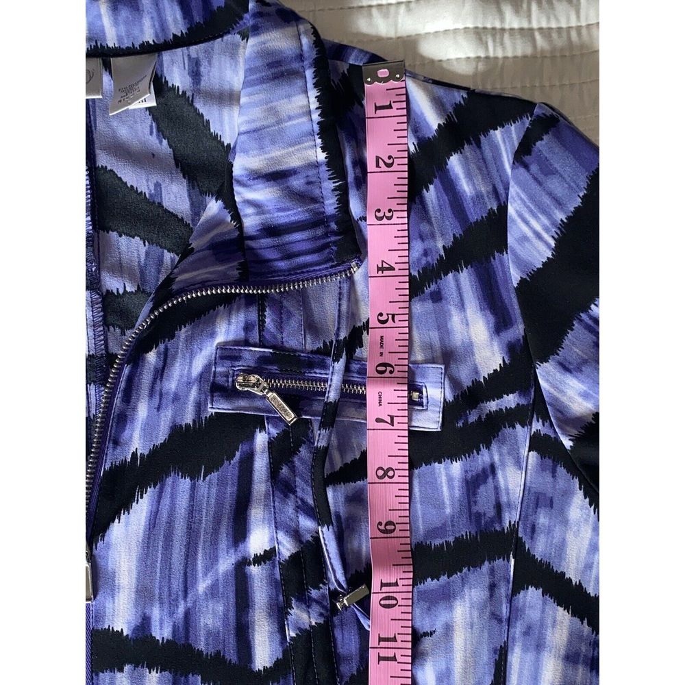 Chico's Purple and Black Patterned Utility Jacket - Picture 15 of 16